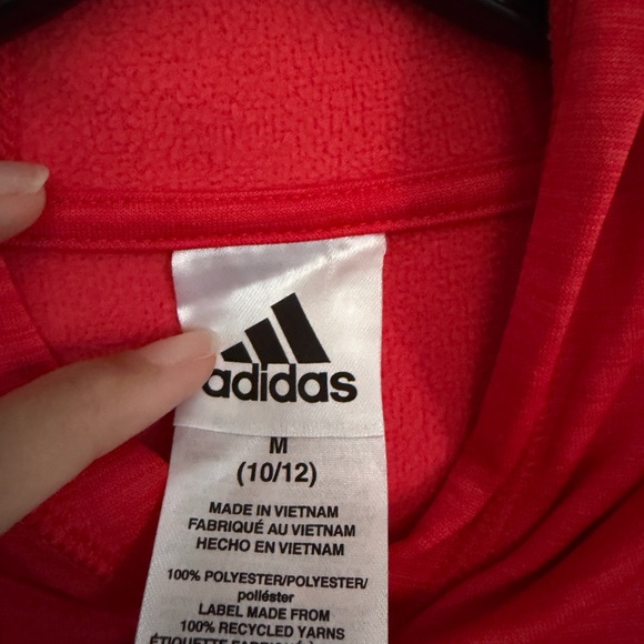 Adidas Kids Red and Black Hoodie Size M (10/12) - Picture 4 of 4